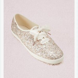 Keds X Kate Spade New York Champion Glitter Sneakers Size 9 Bridal Wedding Shoes